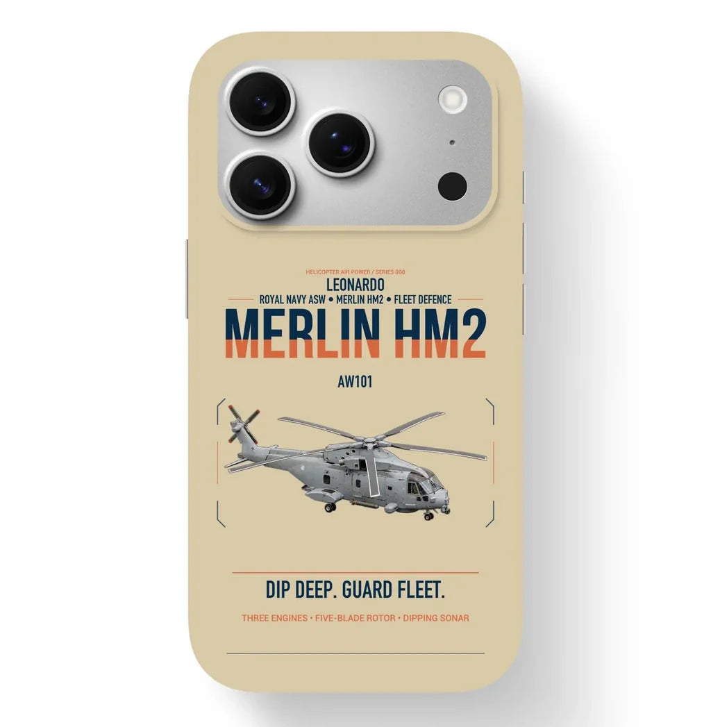 Leonardo AW101 Merlin HM2 design on beige magsafe iphone case, for iPhone 17 Pro
