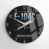 Thumbnail for F-104C Starfighter design on black no frame wall clock