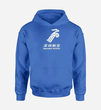 Thumbnail for Shenzhen Airlines logo printed on blue hoodie