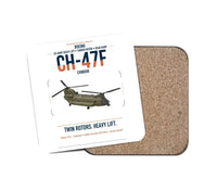 Thumbnail for Boeing CH-47F Chinook design on white 1 piece coaster
