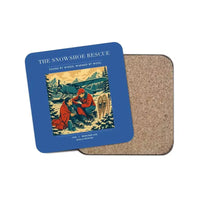 Thumbnail for The Snowshoe Rescue - Designed Coasters design on blue 1-piece