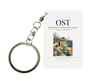 Thumbnail for Ostend-Bruges International Airport (OST) design on white key chain