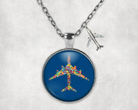 Thumbnail for Colourful Airplane Necklace - view 2