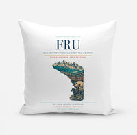 Thumbnail for Manas International Airport (FRU) design on white pillow