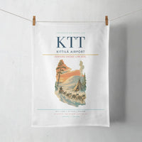 Thumbnail for Kittilä Airport (KTT) design on white towel