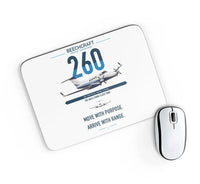 Thumbnail for Beechcraft King Air 260 design on white rectangle mouse pad
