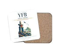 Thumbnail for Iqaluit Airport (YFB) design on white 1 piece coaster