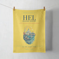 Thumbnail for Helsinki Airport (HEL) design on yellow towel