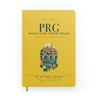 Thumbnail for Václav Havel Airport Prague (PRG) design on yellow notebook