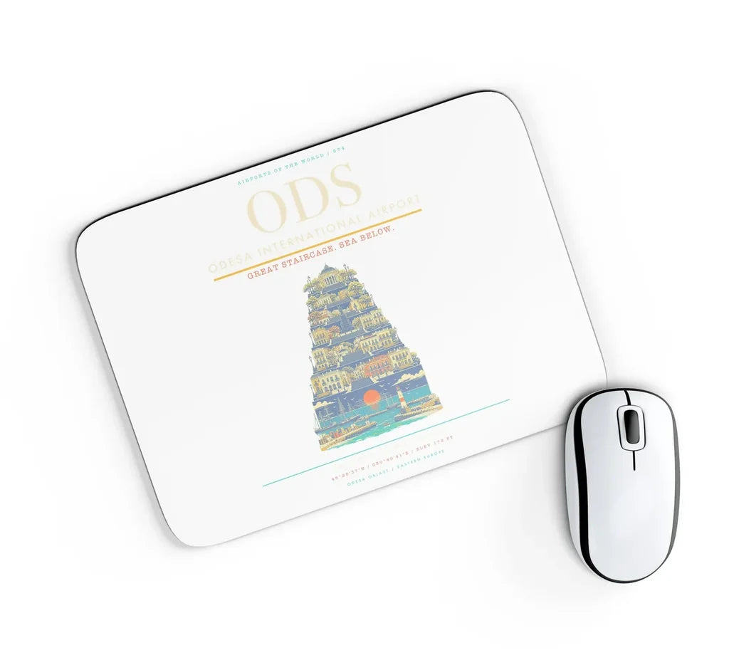 Odesa International Airport ODS Mouse-Pad Rectangle - White