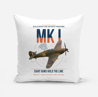 Thumbnail for Hawker Hurricane Mk I design on white pillow