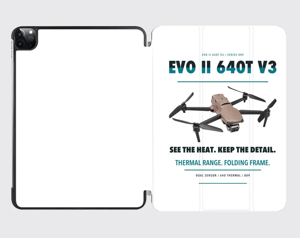 Autel EVO II Dual 640T V3 design on white ipad tablet case
