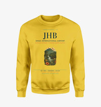 Thumbnail for Senai International Airport Johor Bahru (JHB) design on yellow sweatshirt