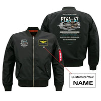 Thumbnail for PT6A-67 design on black bomber with custom name badge
