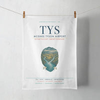 Thumbnail for McGhee Tyson Airport Knoxville (TYS) design on white towel