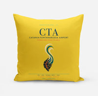 Thumbnail for Catania-Fontanarossa Airport (CTA) design on yellow pillow