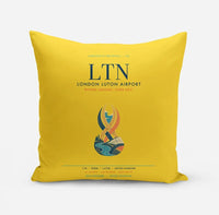 Thumbnail for London Luton Airport (LTN) design on yellow pillow