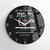Thumbnail for JT9D-7R4 design on black no frame wall clock