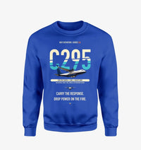 Thumbnail for Airbus C295 Firefighter design on blue sweatshirt