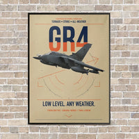 Thumbnail for Panavia Tornado GR4 vertical canvas print - framed - beige background