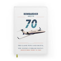 Thumbnail for Bombardier Learjet 70 design on white notebook