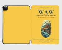Thumbnail for Warsaw Chopin Airport (WAW) design on yellow ipad tablet case