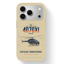 Thumbnail for Bell 407GXi design on beige magsafe iphone case, for iPhone 17 Pro