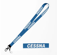Thumbnail for Cessna & Text lanyard and ID holder in blue