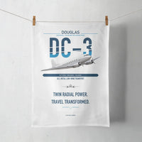 Thumbnail for Douglas DC-3 design on white towel