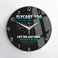 Thumbnail for DJI FlyCart 100 design on black no frame wall clock