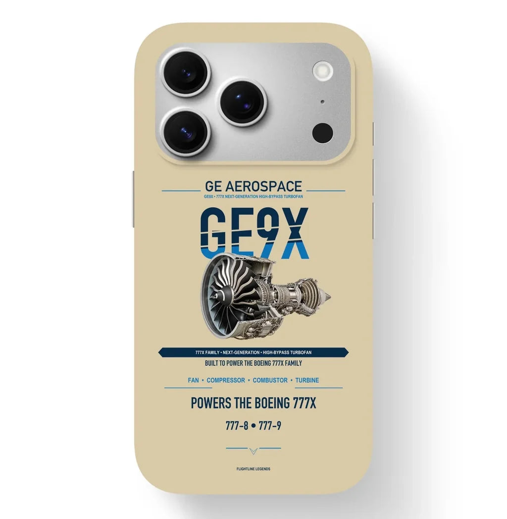 GE9X Case design on beige iphone case