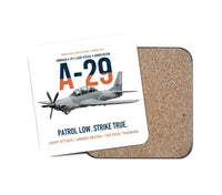 Thumbnail for A-29 Super Tucano Light Attack design on white 1 piece coaster