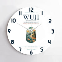 Thumbnail for Wuhan Tianhe International Airport (WUH) design on white no frame wall clock