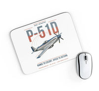 Thumbnail for P-51D Mustang design on white rectangle mouse pad