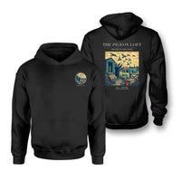 Thumbnail for VINTAGE G4526 - The Pigeon Loft - Double-Side Hoodie design on black double side
