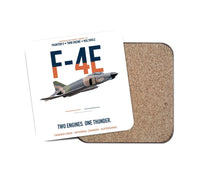 Thumbnail for F-4E Phantom II Two Engines One Thunder design on white 1 piece coaster