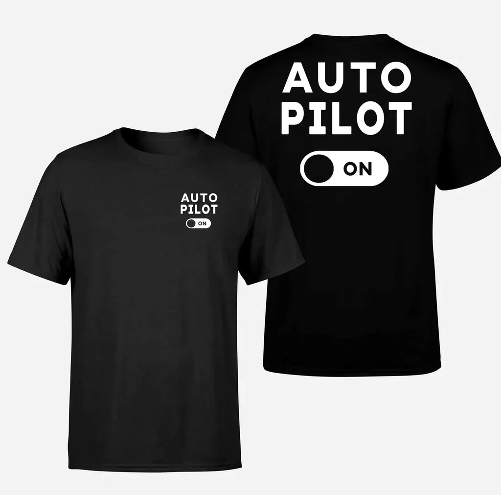 Customisable Auto Pilot ON Double-Side T T-Shirt - view 2