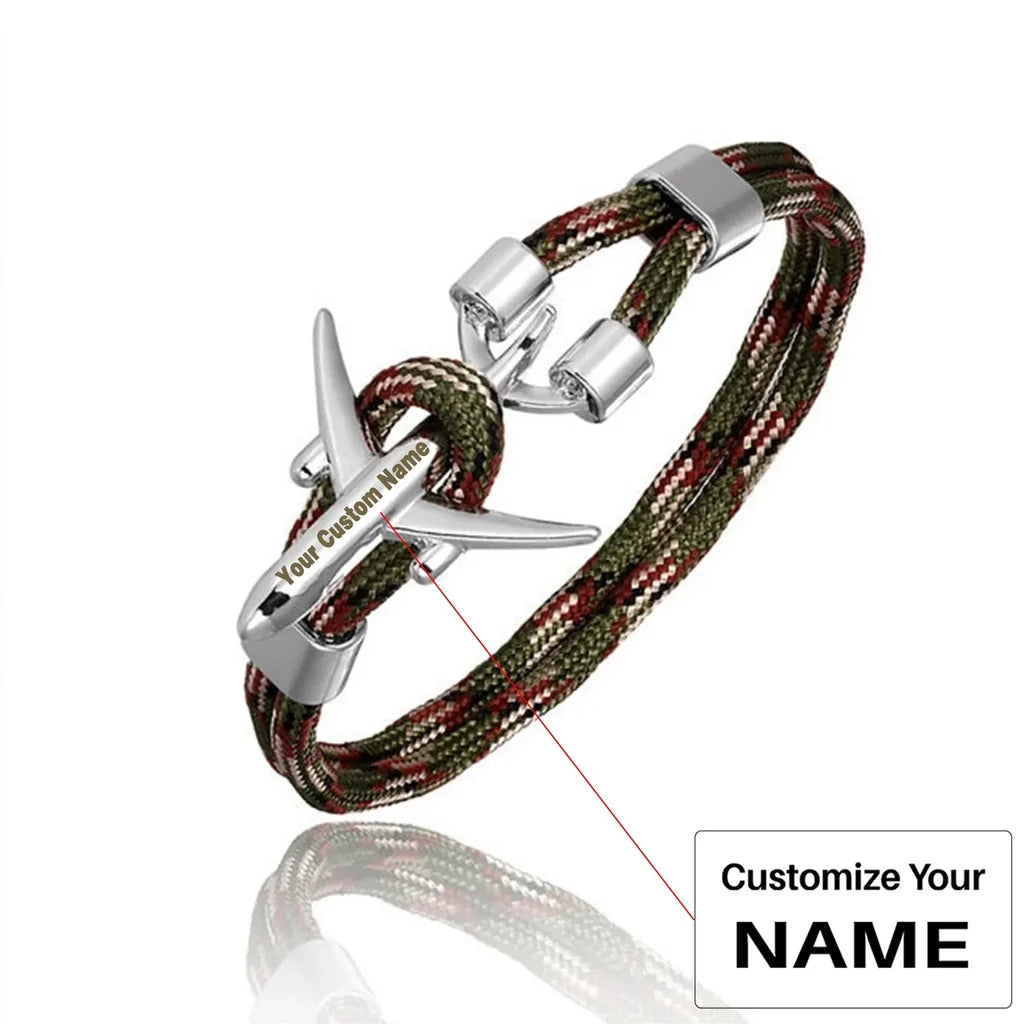 Customisable Airplane Shape Bracelet - view 3