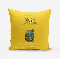 Thumbnail for Nagasaki Airport (NGS) design on yellow pillow