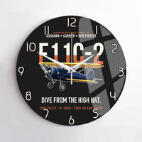 Thumbnail for F11C-2 Goshawk Dive from the High Hat design on black no frame wall clock