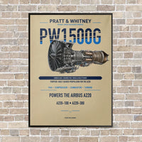 Thumbnail for PW1500G vertical canvas print - framed - beige background