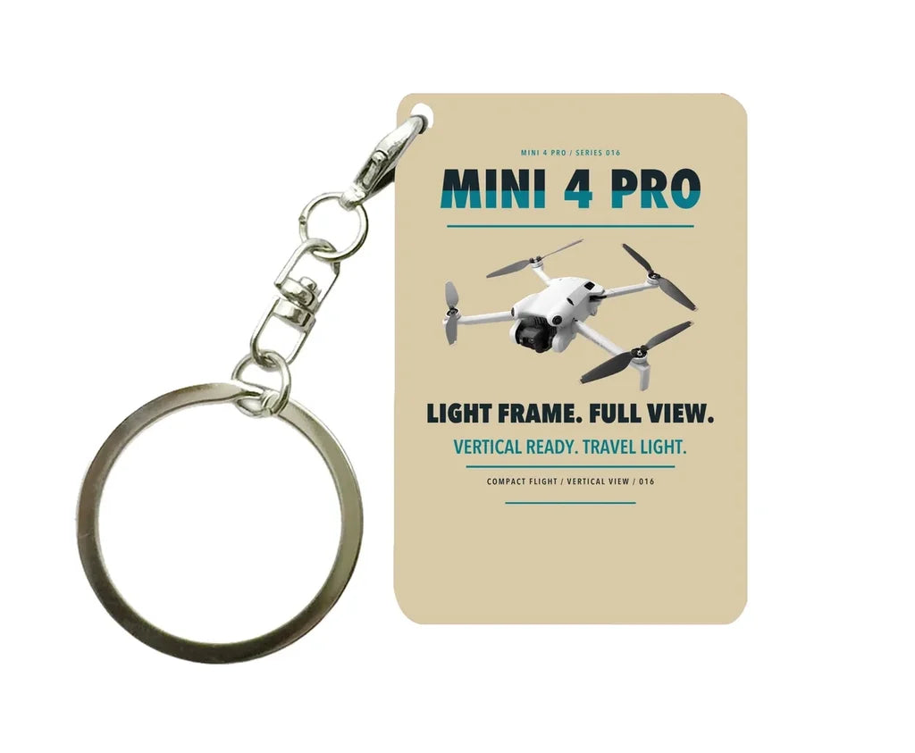 DJI Mini 4 Pro Key Chain design on beige key chain