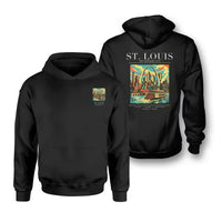 Thumbnail for ST. LOUIS - Poster - Double-Side Hoodie - Black