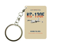 Thumbnail for KC-130F BuNo 149798 design on beige designed key chain, double-side print