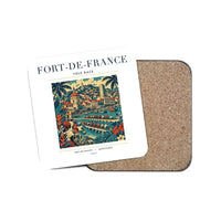 Thumbnail for FORT-DE-FRANCE - Poster - Coaster - White