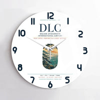 Thumbnail for Dalian Zhoushuizi International Airport (DLC) design on white no frame wall clock