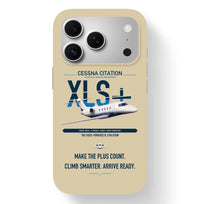 Thumbnail for Cessna Citation XLSPlus design on beige magsafe iphone case, for iPhone 17 Pro
