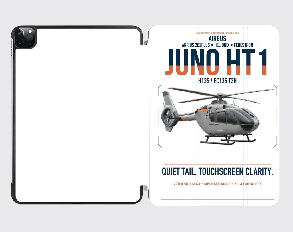 Airbus H135 Juno HT1 design on white ipad tablet case