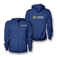 Thumbnail for Hainan Airlines logo on blue zipped hoodie