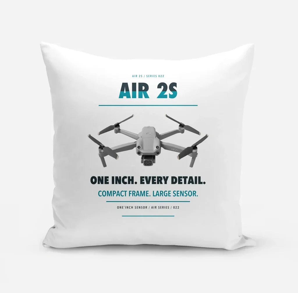 DJI Air 2S design on white pillow